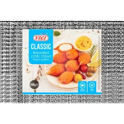 Vici Quick-Frozen Breaded Crab Claws from Surimi with Real Pincer 250 g