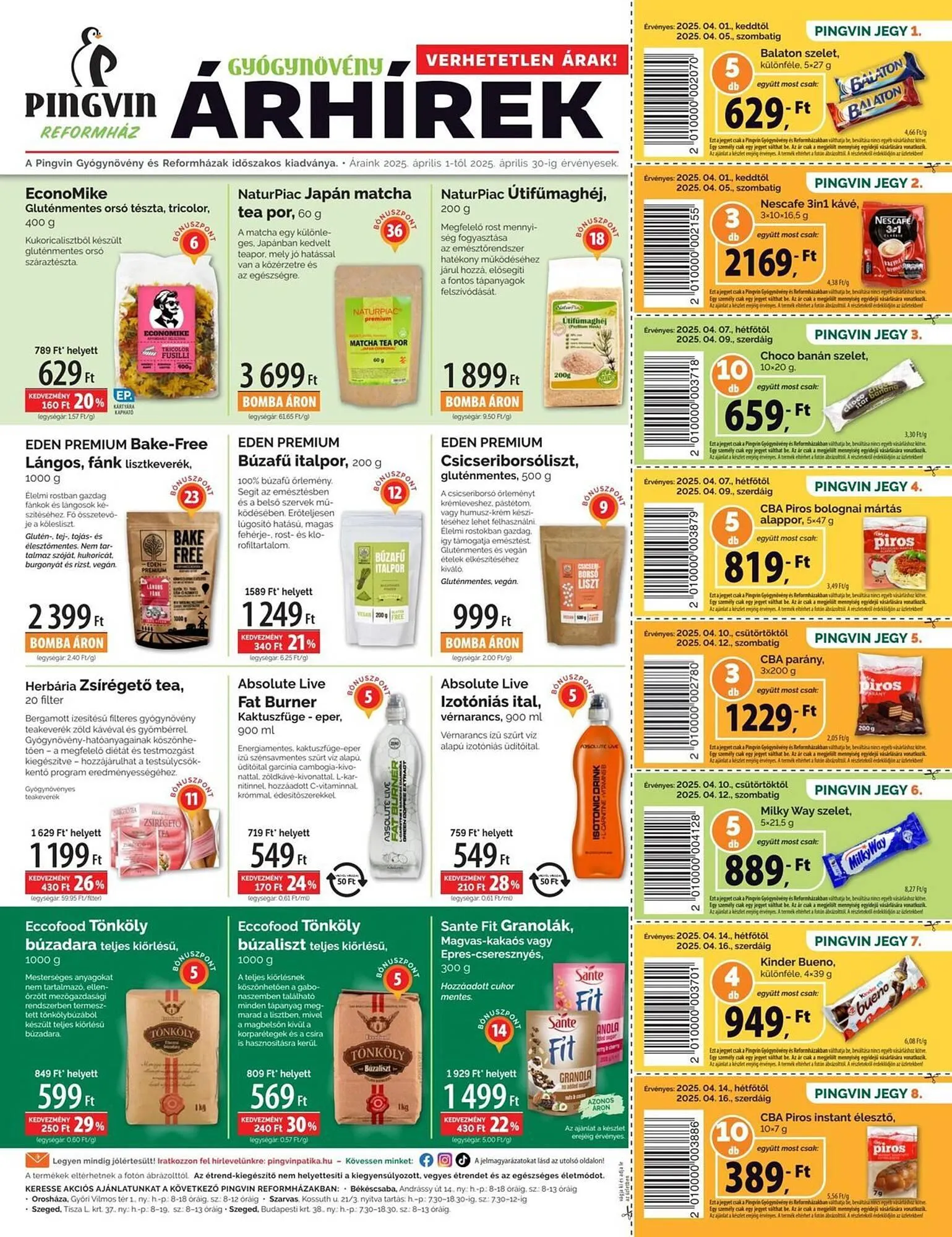 Katalógus Pingvin Patika akciós újság április 1.-tól április 30.-ig 2025. - Oldal 1