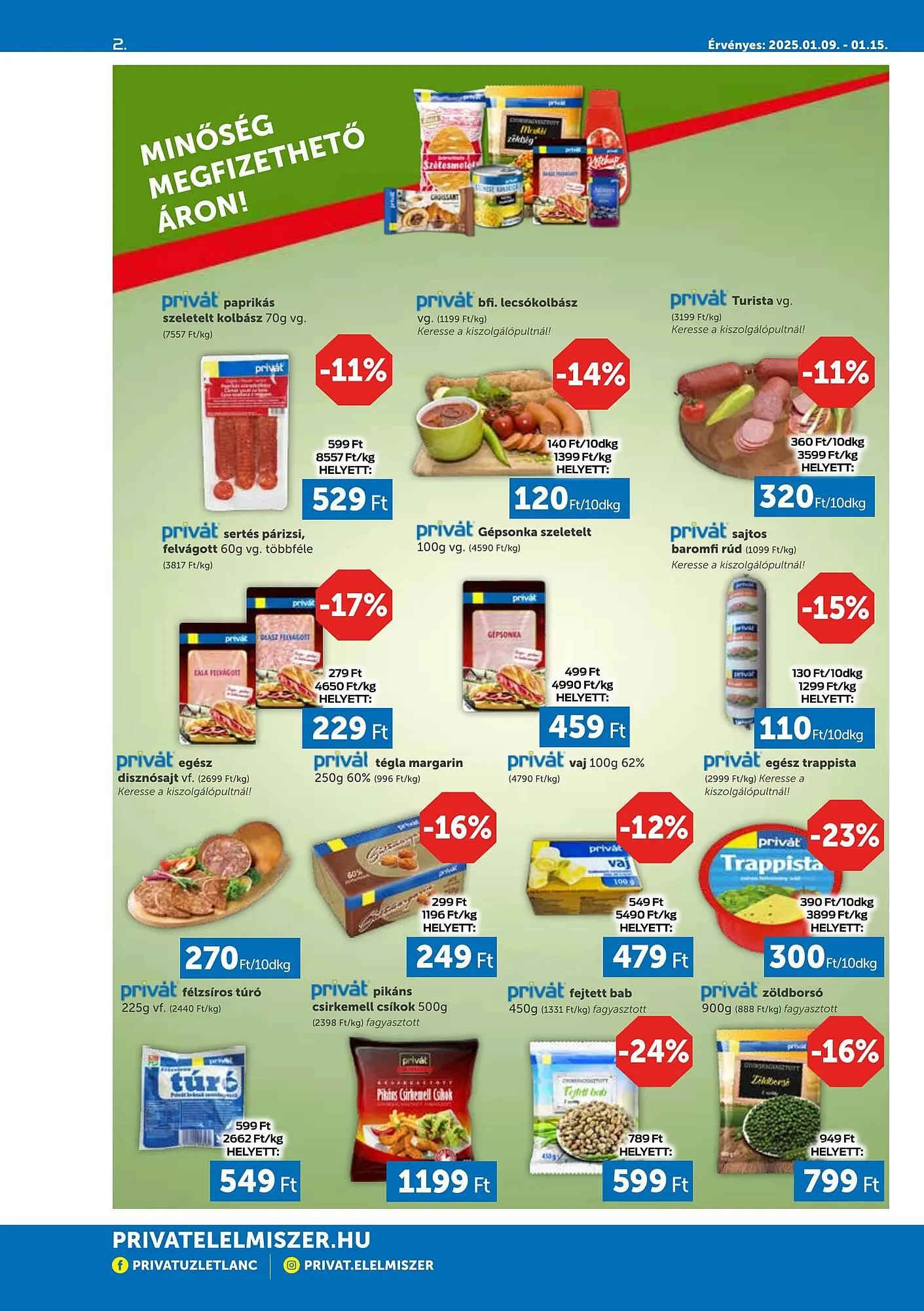 Katalógus PRIVÁT akciós újság január 9.-tól január 15.-ig 2025. - Oldal 2