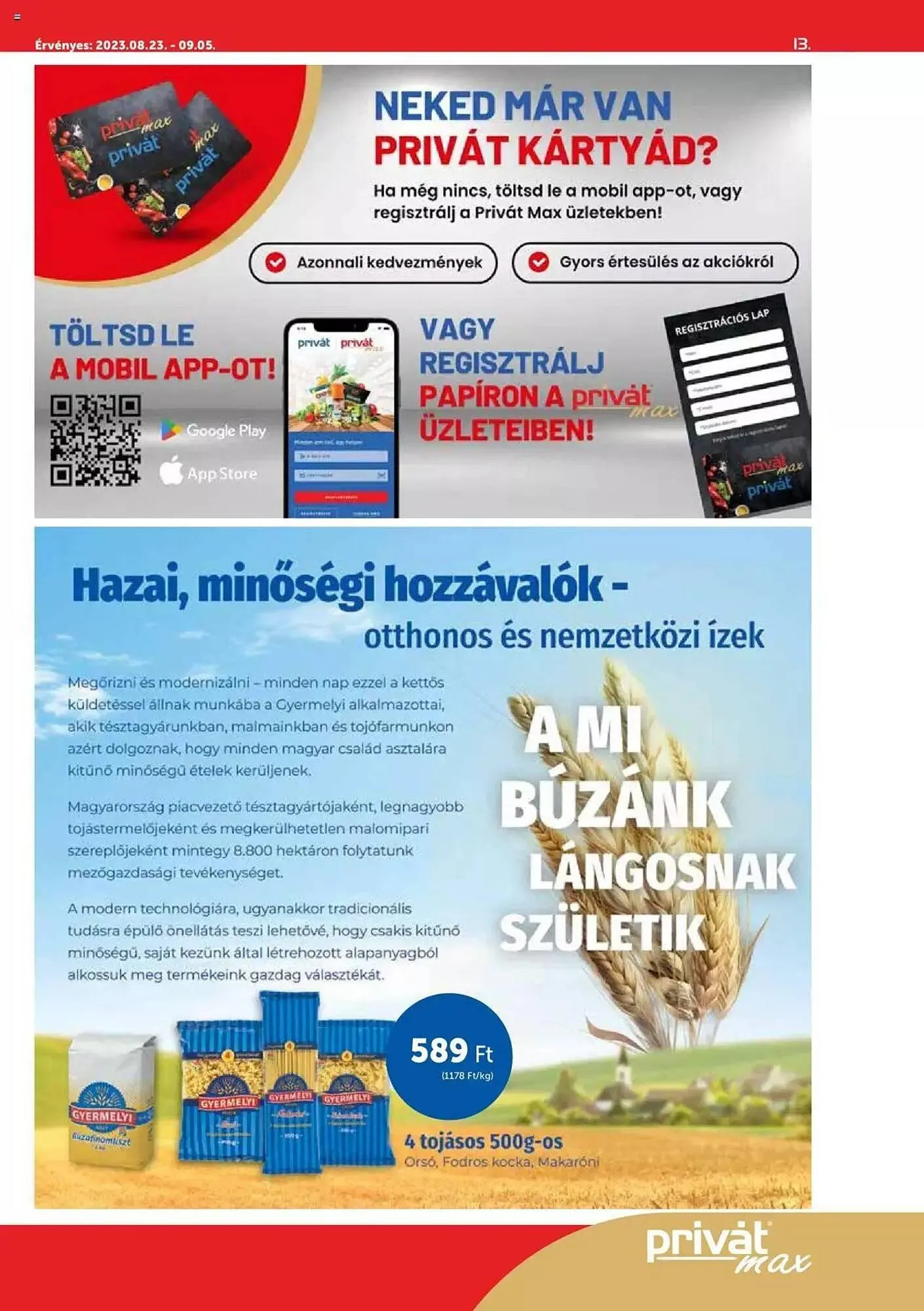 Katalógus PRIVÁT akciós újság augusztus 23.-tól szeptember 5.-ig 2023. - Oldal 13