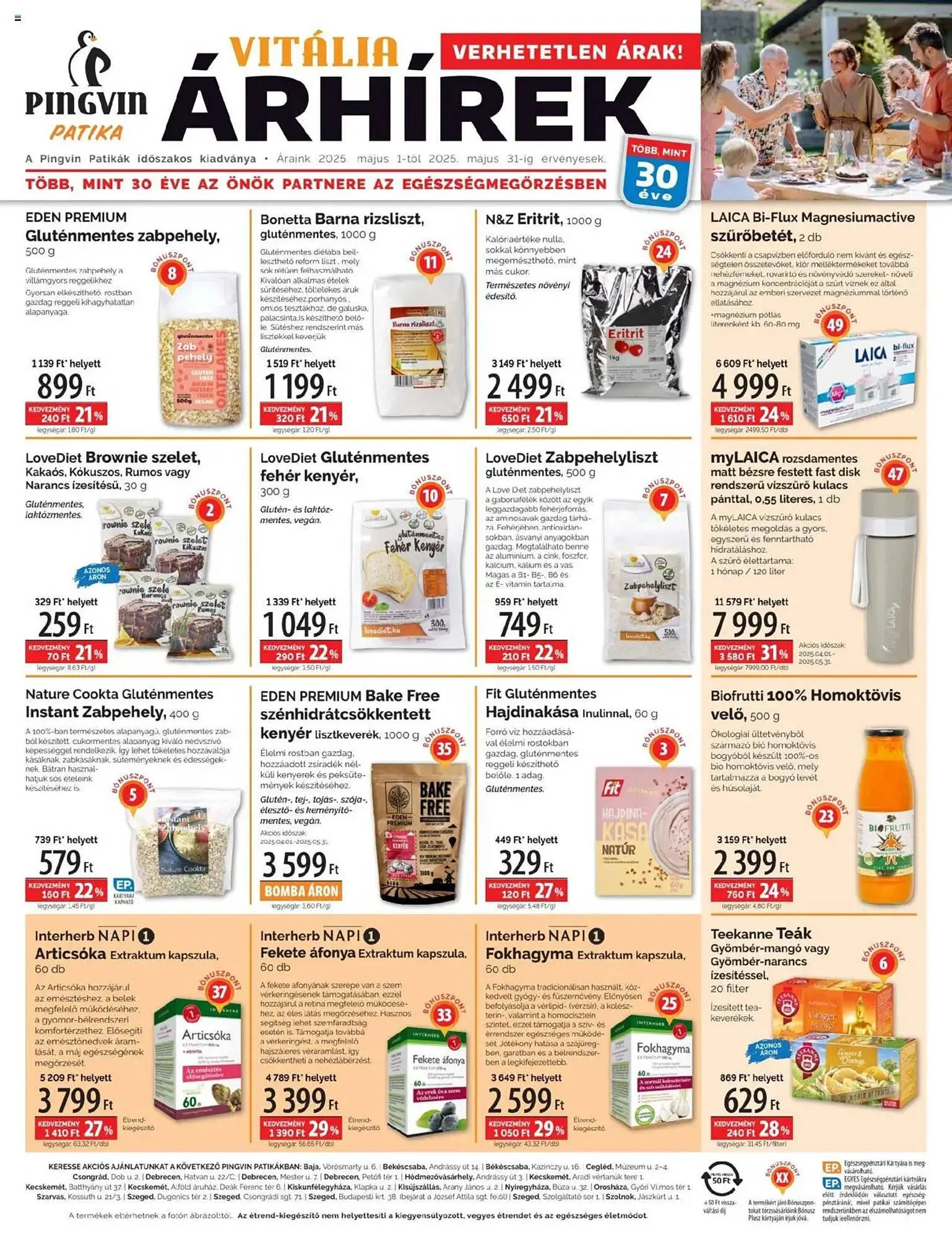 Katalógus Pingvin Patika akciós újság május 1.-tól május 31.-ig 2025. - Oldal 1