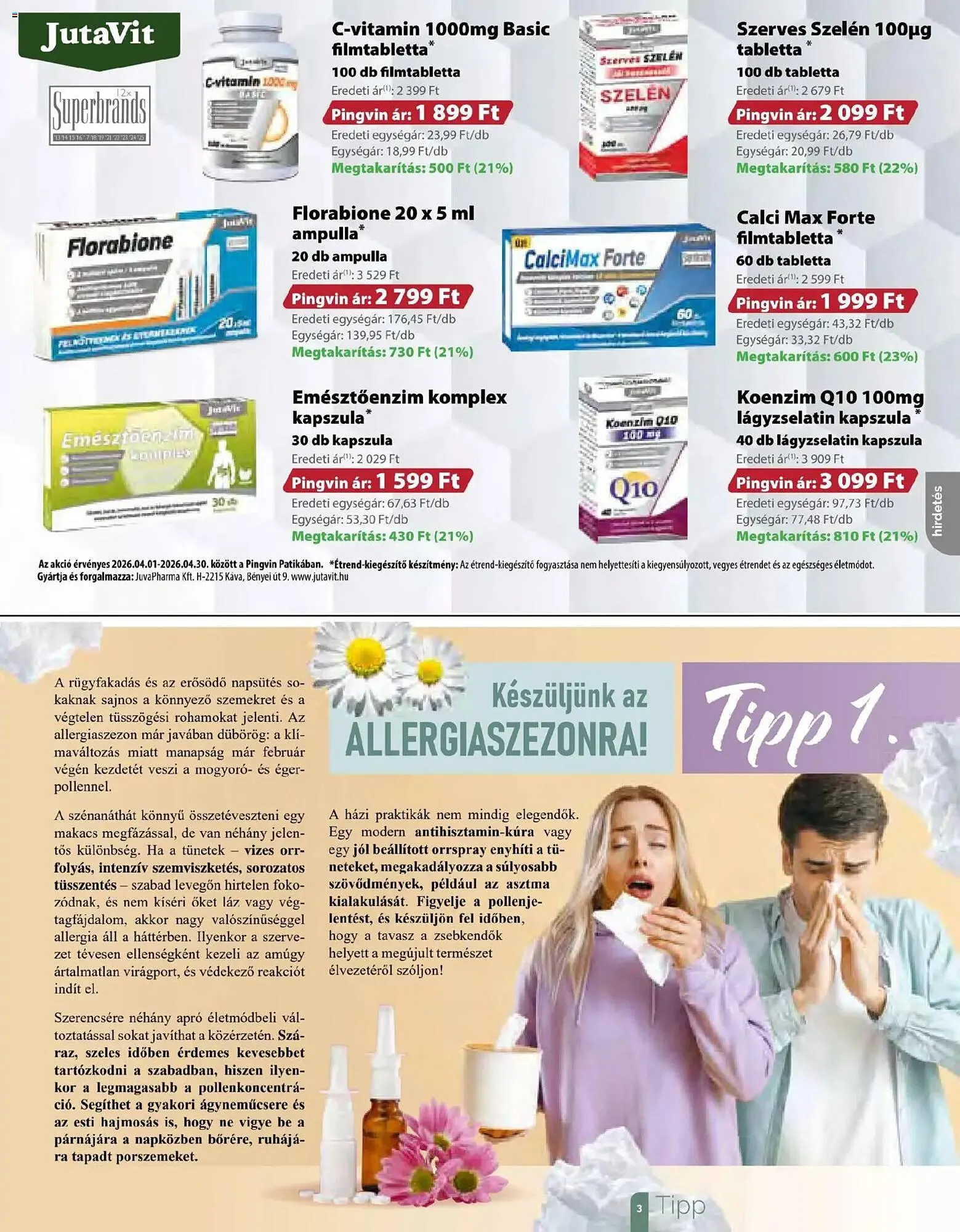 Katalógus Pingvin Patika akciós újság április 1.-tól április 30.-ig 2026. - Oldal 3