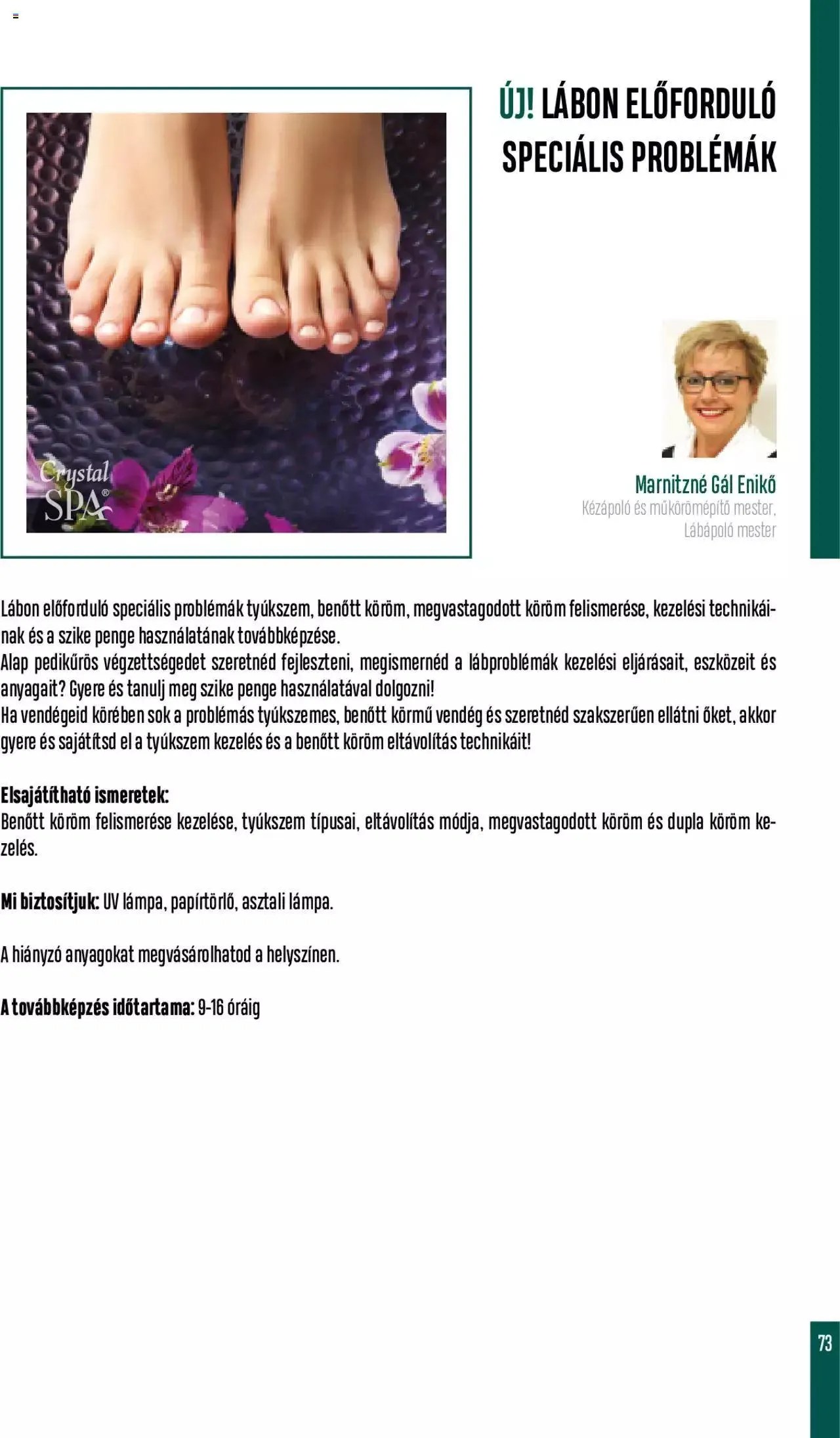 Katalógus Crystal Nails - Oktatási kézikönyv szeptember 5.-tól december 31.-ig 2023. - Oldal 73