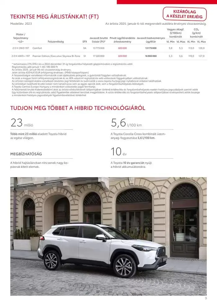 Katalógus Toyota Corolla Cross MC23 január 28.-tól január 28.-ig 2026. - Oldal 3