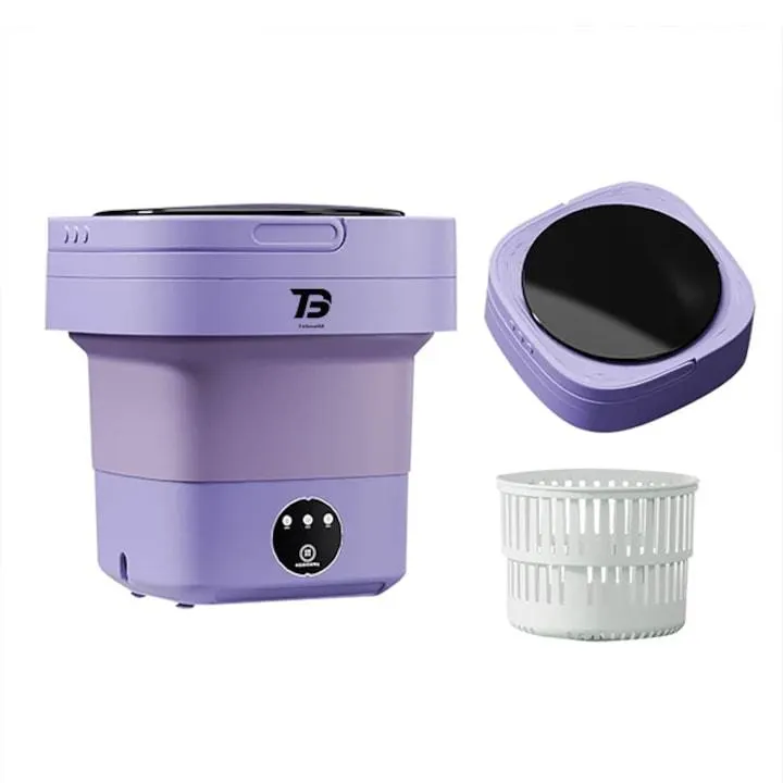 Mini mosógép, Tebnaild, Hordozható, 6,5l, Lila