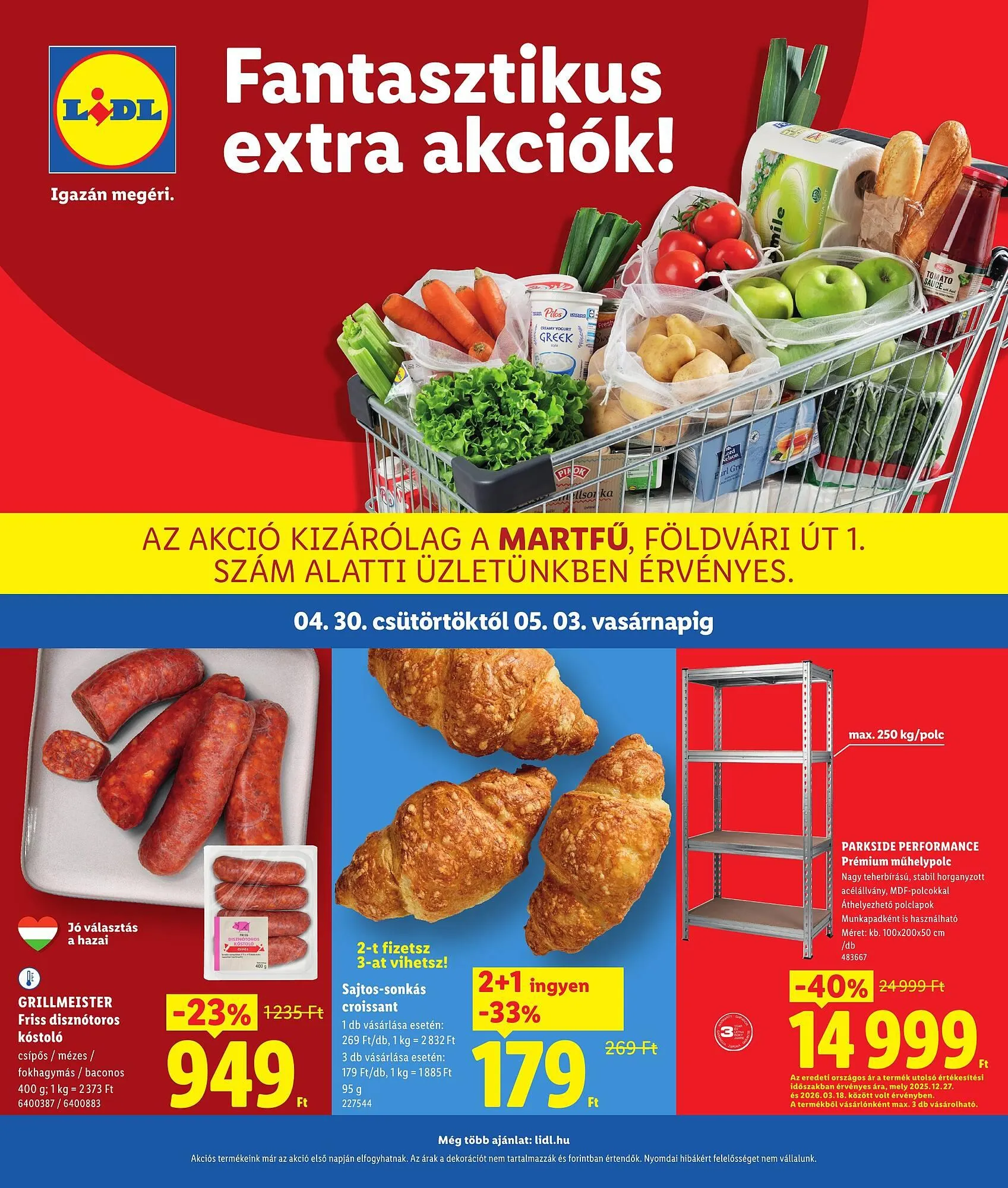 Katalógus Lidl akciós újság április 30.-tól május 3.-ig 2026. - Oldal 1