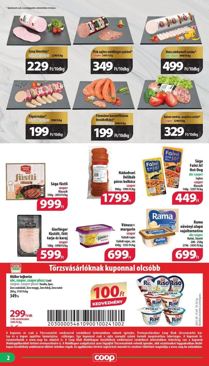 Katalógus Coop regionális szórólap szeptember 4-5. hét - Mecsek szeptember 19.-tól október 2.-ig 2024. - Oldal 2