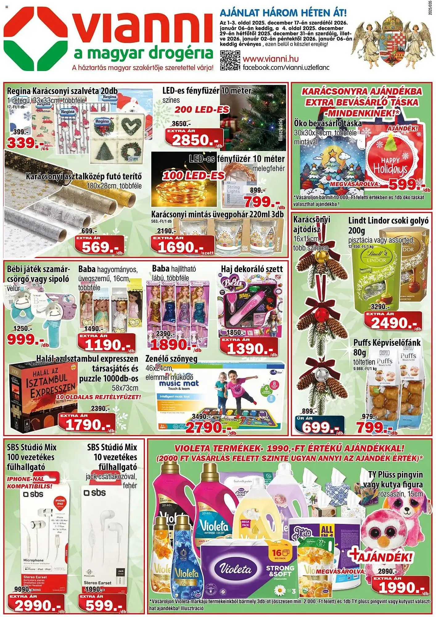 Katalógus Vianni Drogéria akciós újság december 17.-tól január 6.-ig 2026. - Oldal 1