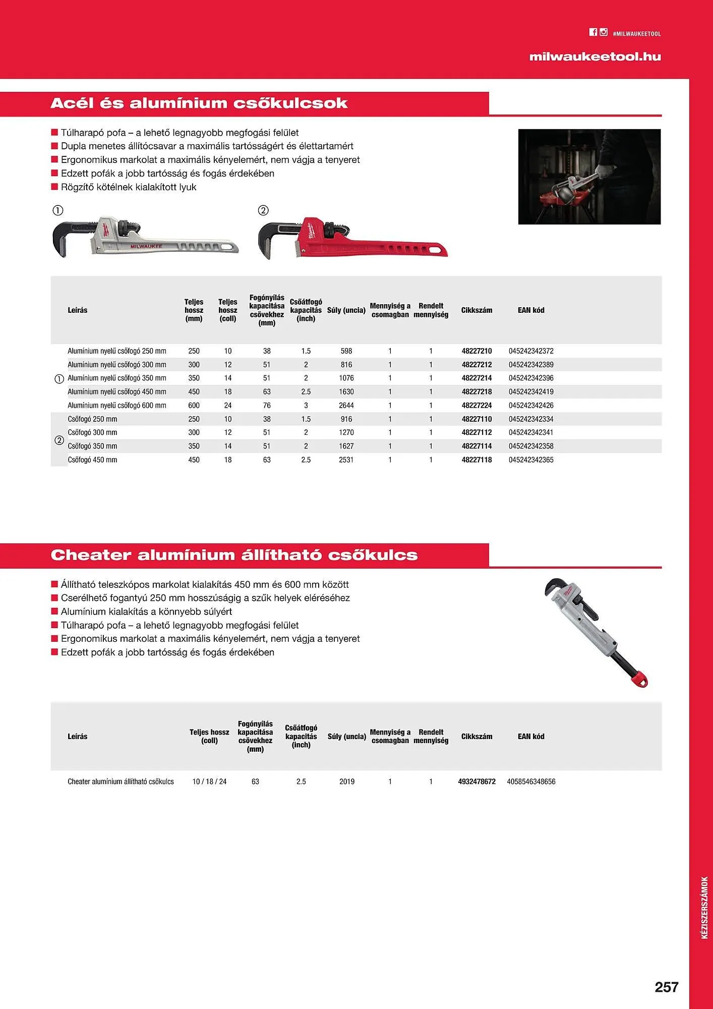 Katalógus Milwaukeetool akciós újság augusztus 14.-tól december 31.-ig 2024. - Oldal 257