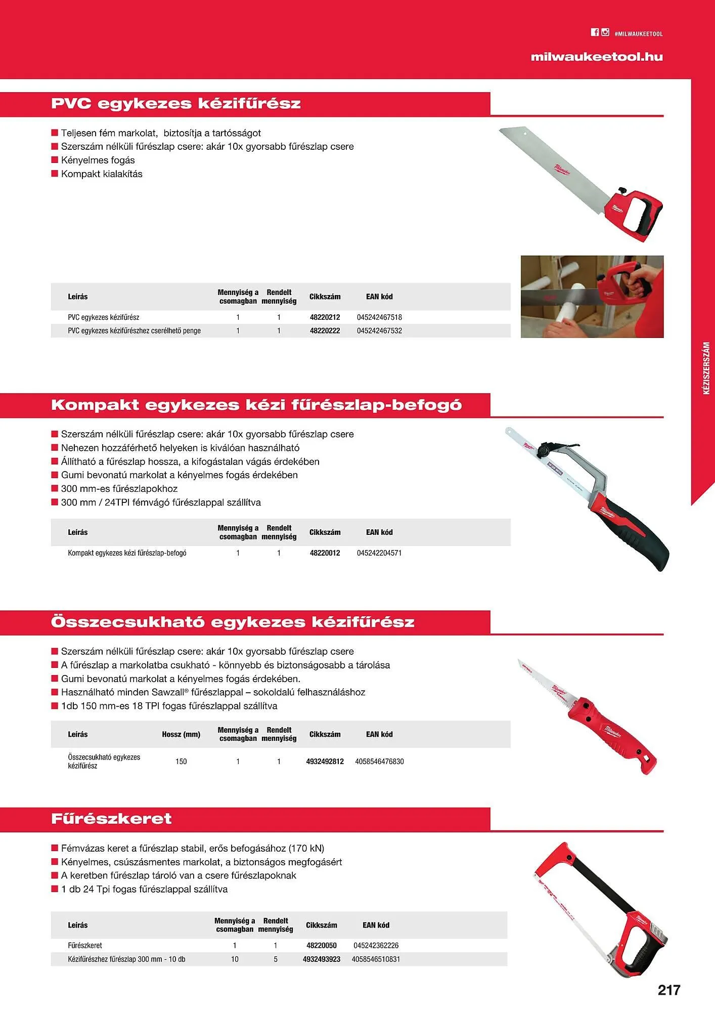Katalógus Milwaukee akciós újság szeptember 16.-tól december 31.-ig 2025. - Oldal 217