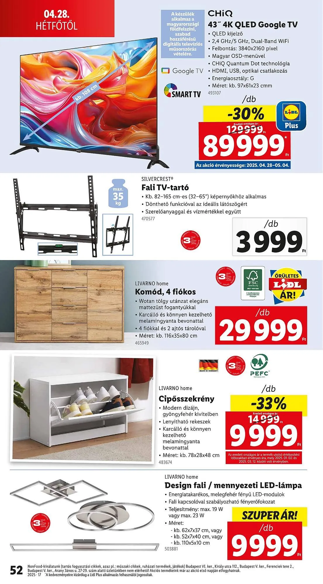 Katalógus Lidl akciós újság április 24.-tól április 29.-ig 2025. - Oldal 52