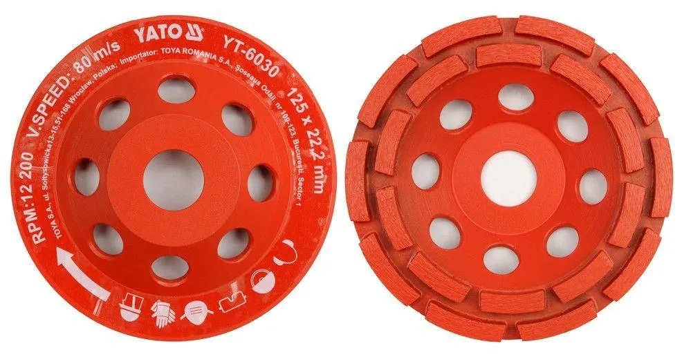 YATO Gyémánt fazékkorong 125 x 22,2 mm