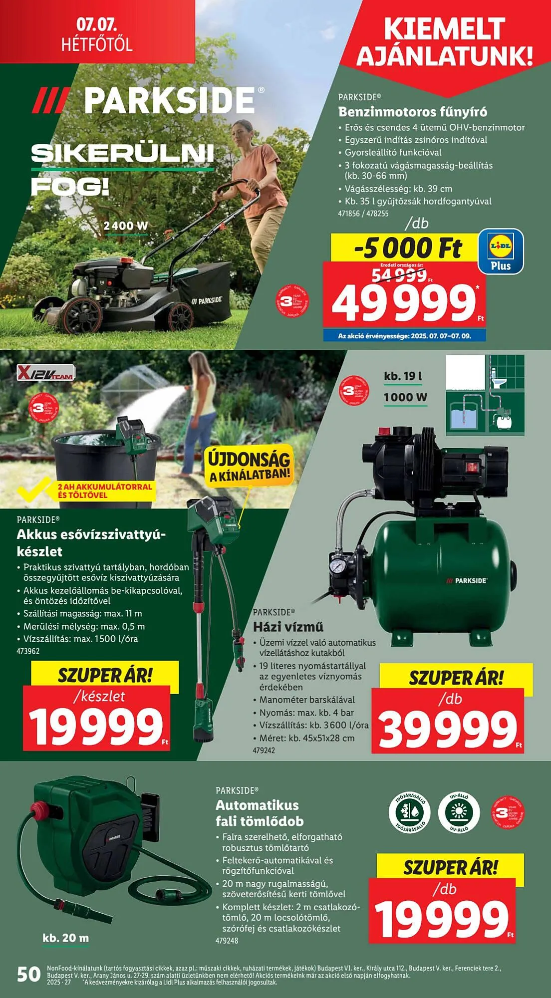 Katalógus Lidl akciós újság július 3.-tól július 9.-ig 2025. - Oldal 50