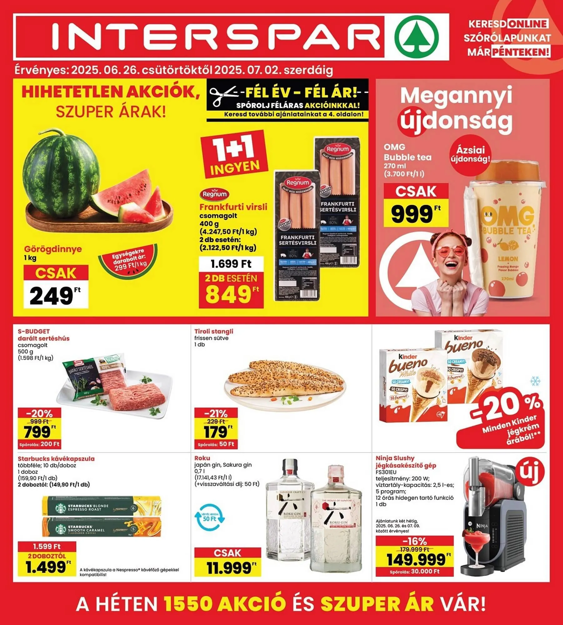 Katalógus Interspar akciós újság június 26.-tól július 2.-ig 2025. - Oldal 1
