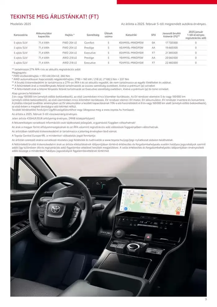 Katalógus Toyota bZ4X MY25 február 6.-tól február 6.-ig 2026. - Oldal 3