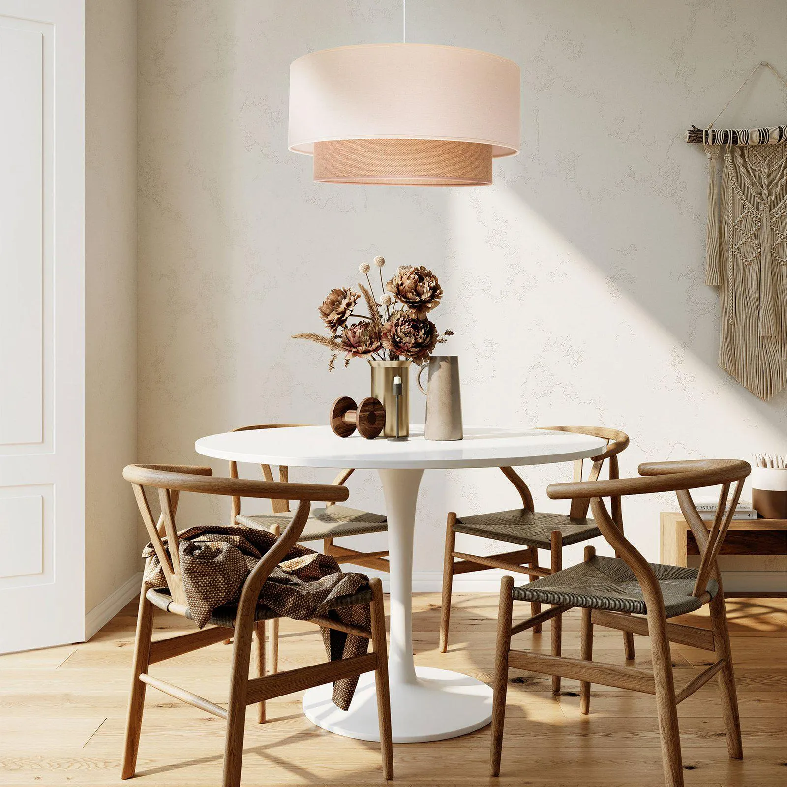 Euluna Boho inga dupla búra ecru/juta barna