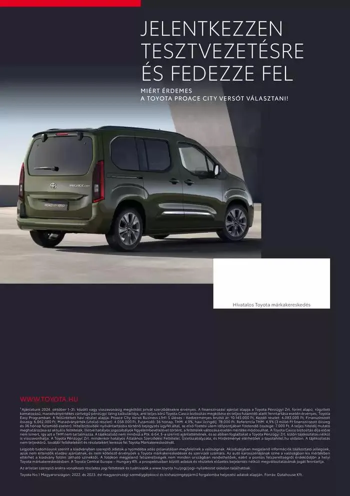 Katalógus Toyota Proace City Verso ICE október 4.-tól október 4.-ig 2025. - Oldal 14
