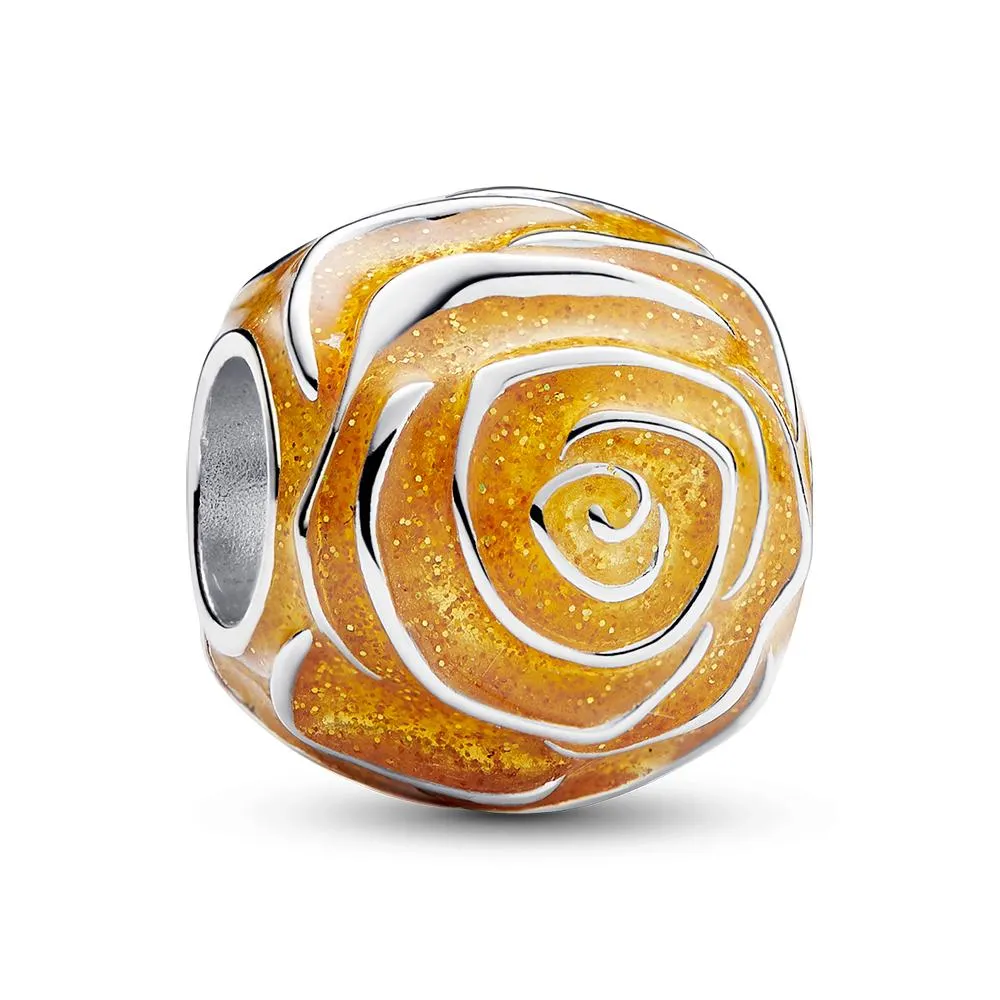 PANDORA Sárga rózsa charm