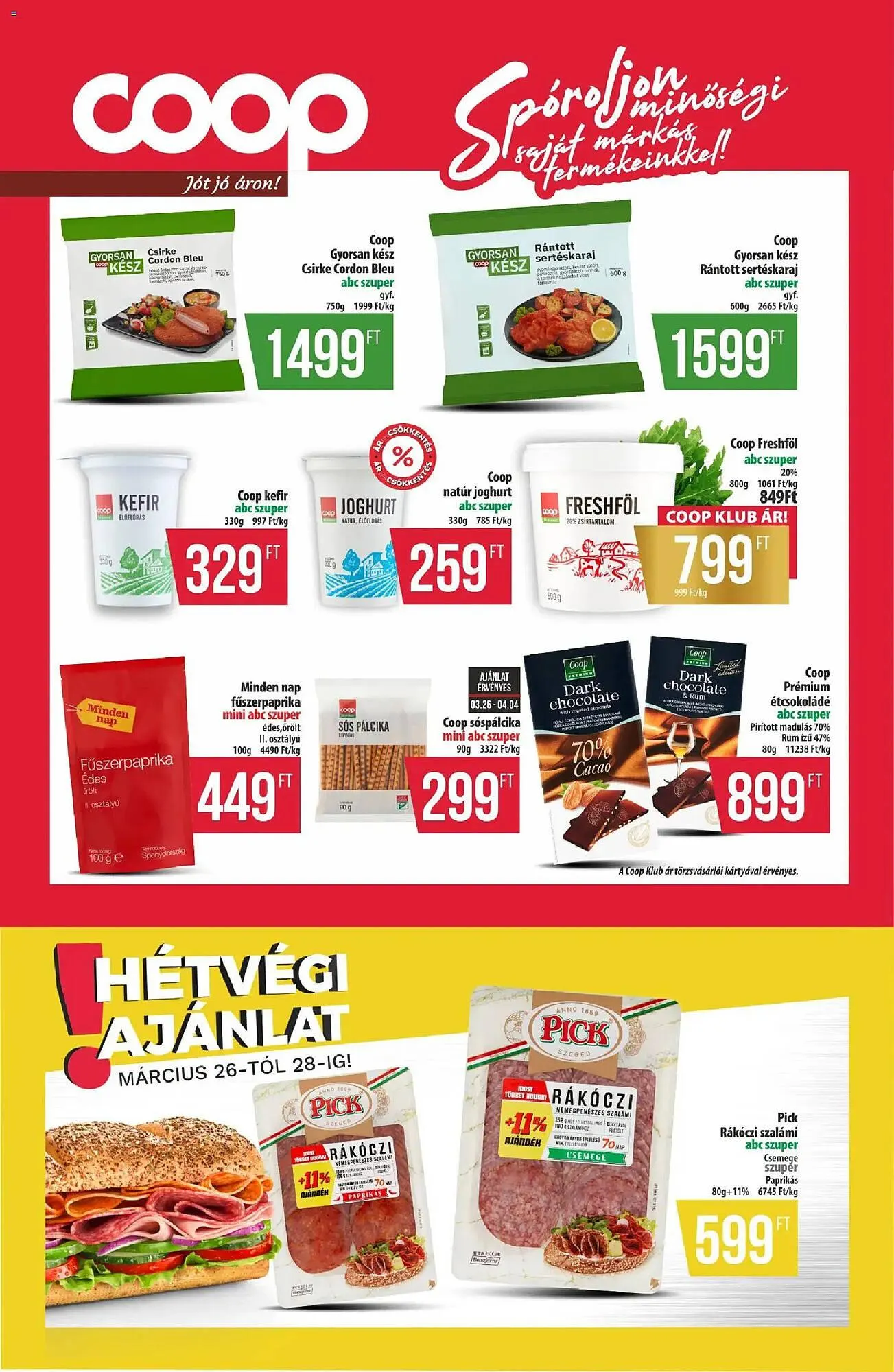 Katalógus Coop akciós újság március 26.-tól április 1.-ig 2026. - Oldal 9