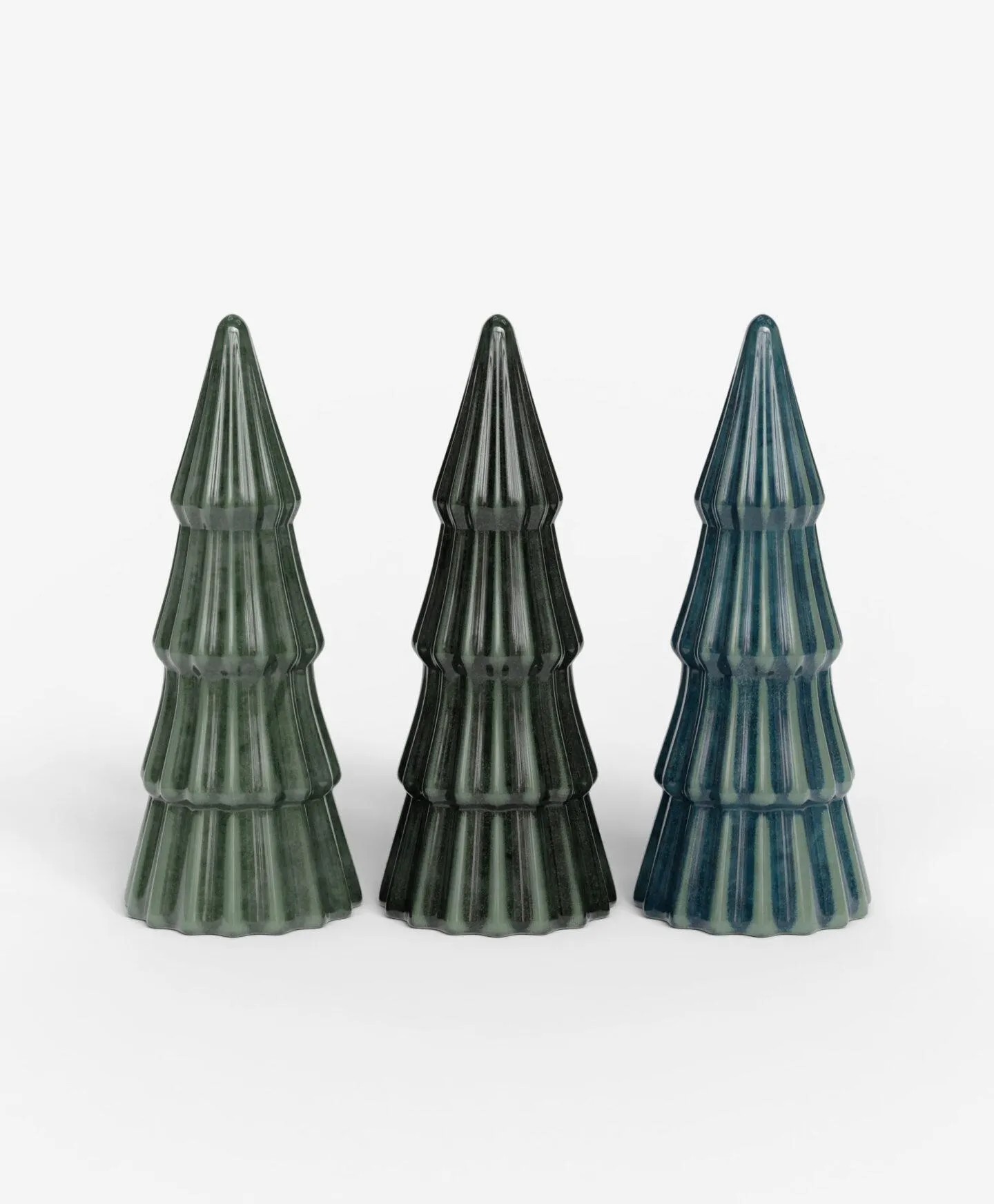 Set 3 ornamente brăduți din ceramică