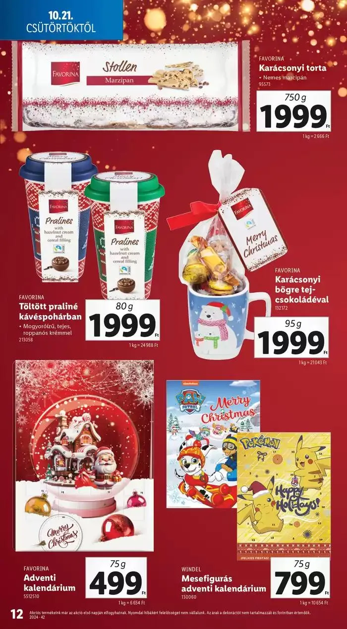 Katalógus Ünnepi édességkatalógus október 17.-tól december 31.-ig 2024. - Oldal 12