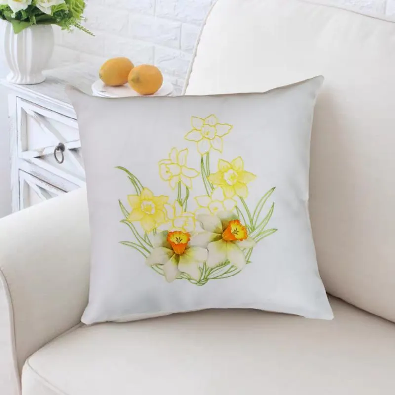 Nárcisz mintás díszpárnahuzat