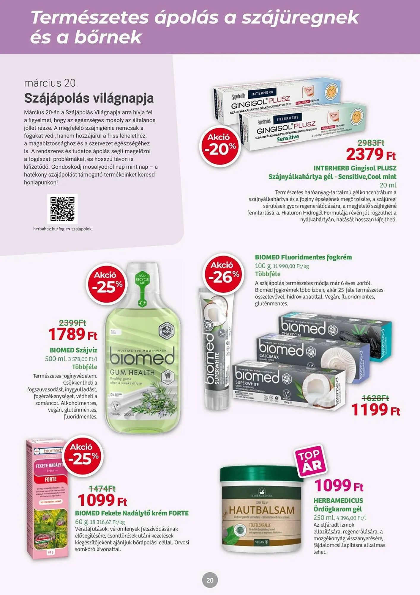 Katalógus Herbaház akciós újság március 4.-tól április 6.-ig 2026. - Oldal 20