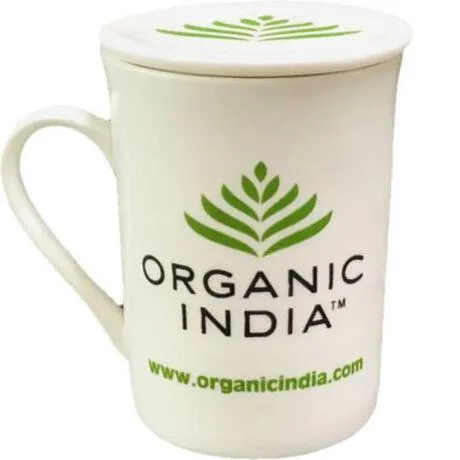 Kézzel készített bögre fedővel - Organic India