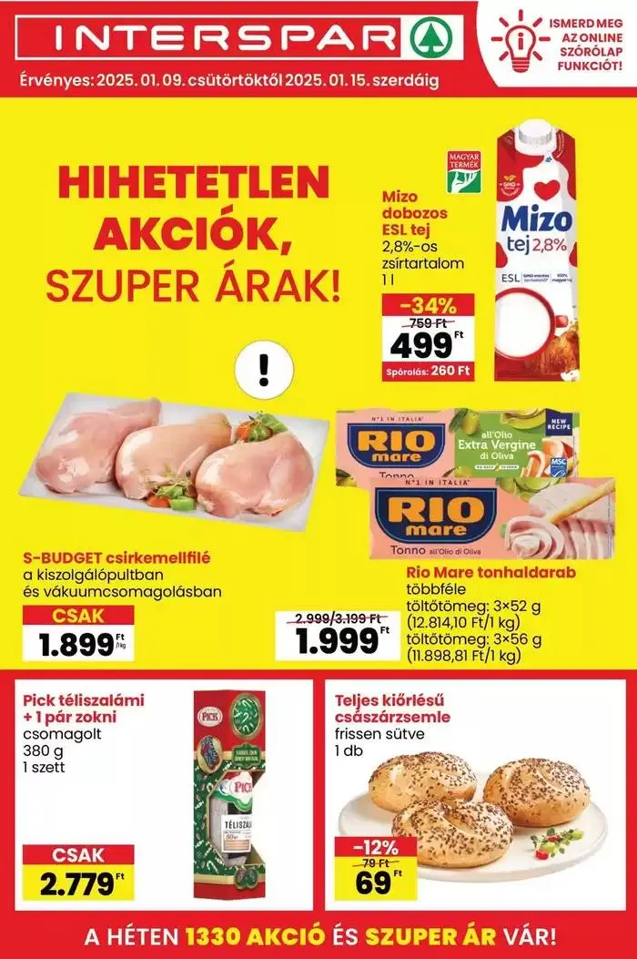Katalógus INTERSPAR január 9.-tól január 15.-ig 2025. - Oldal 1
