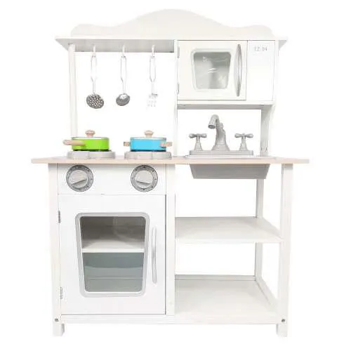 Funfit Kids fa ECO Játékkonyha kiegészítőkkel #fehér