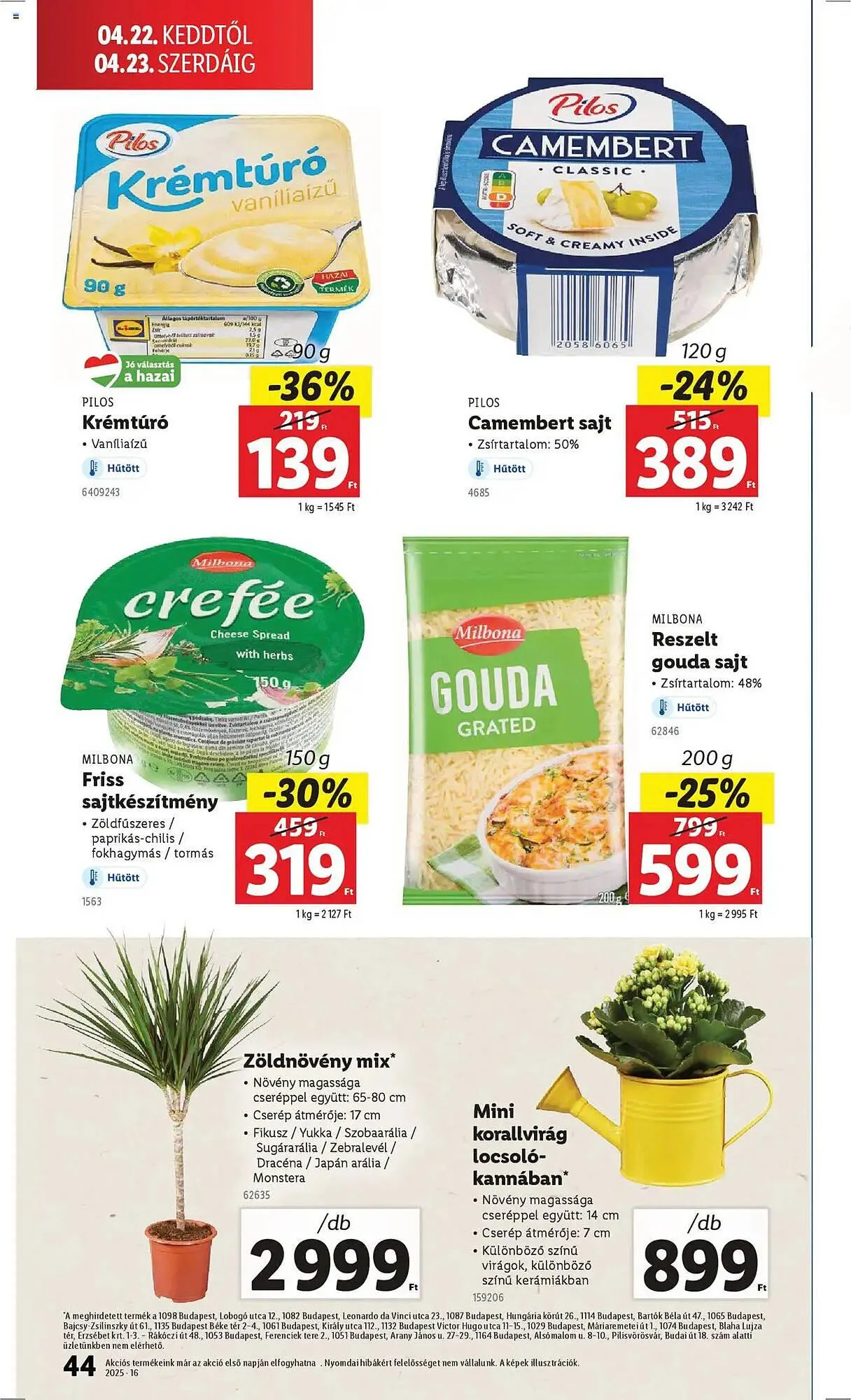Katalógus Lidl akciós újság április 16.-tól április 22.-ig 2025. - Oldal 44