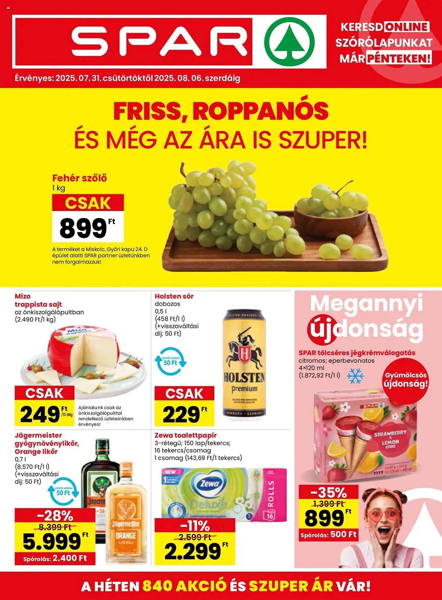 Katalógus Spar akciós újság július 31.-tól augusztus 6.-ig 2025. - Oldal 1
