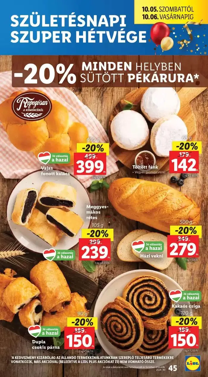 Katalógus Akciós újság – 40. hét október 3.-tól október 9.-ig 2024. - Oldal 45
