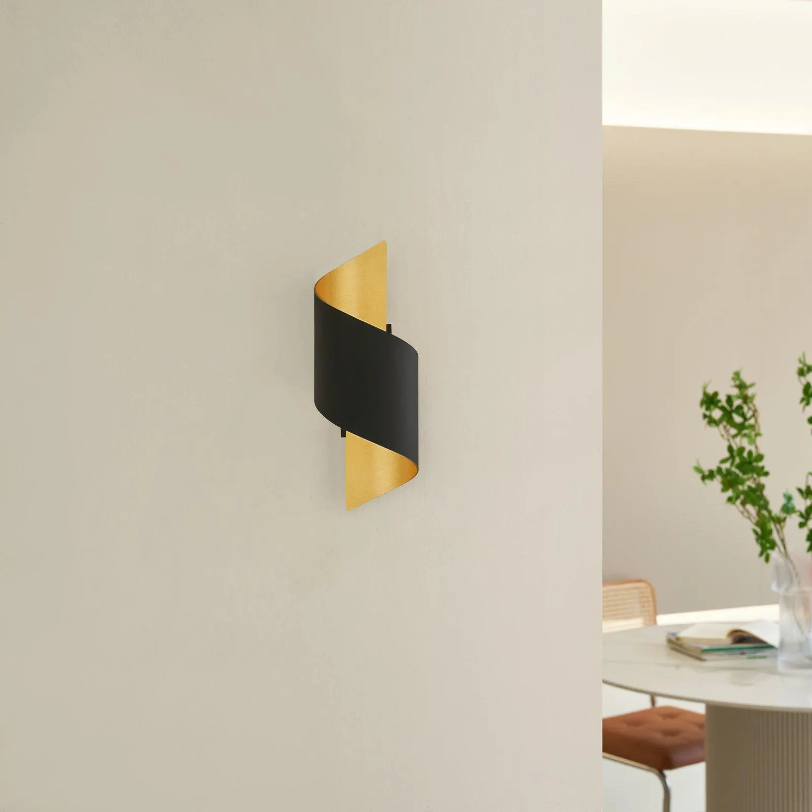 Desirio fém fali lámpa, fekete-arany