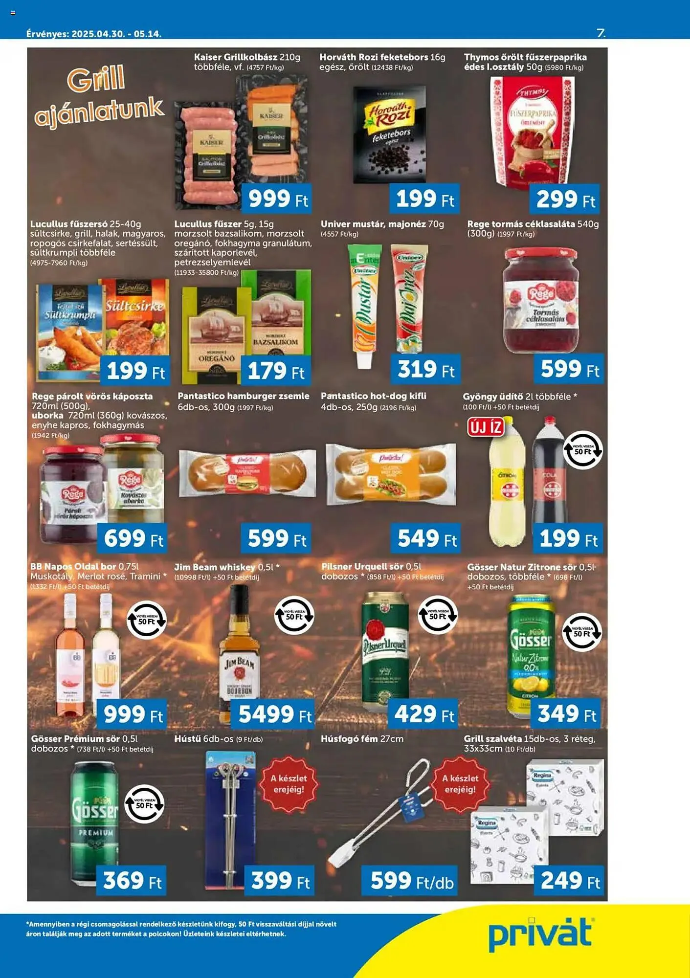 Katalógus PRIVÁT akciós újság április 30.-tól május 14.-ig 2025. - Oldal 7
