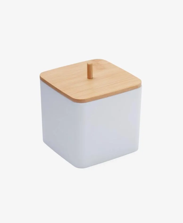 Bambuszfedeles vatta- vagy fülpiszkálótartó