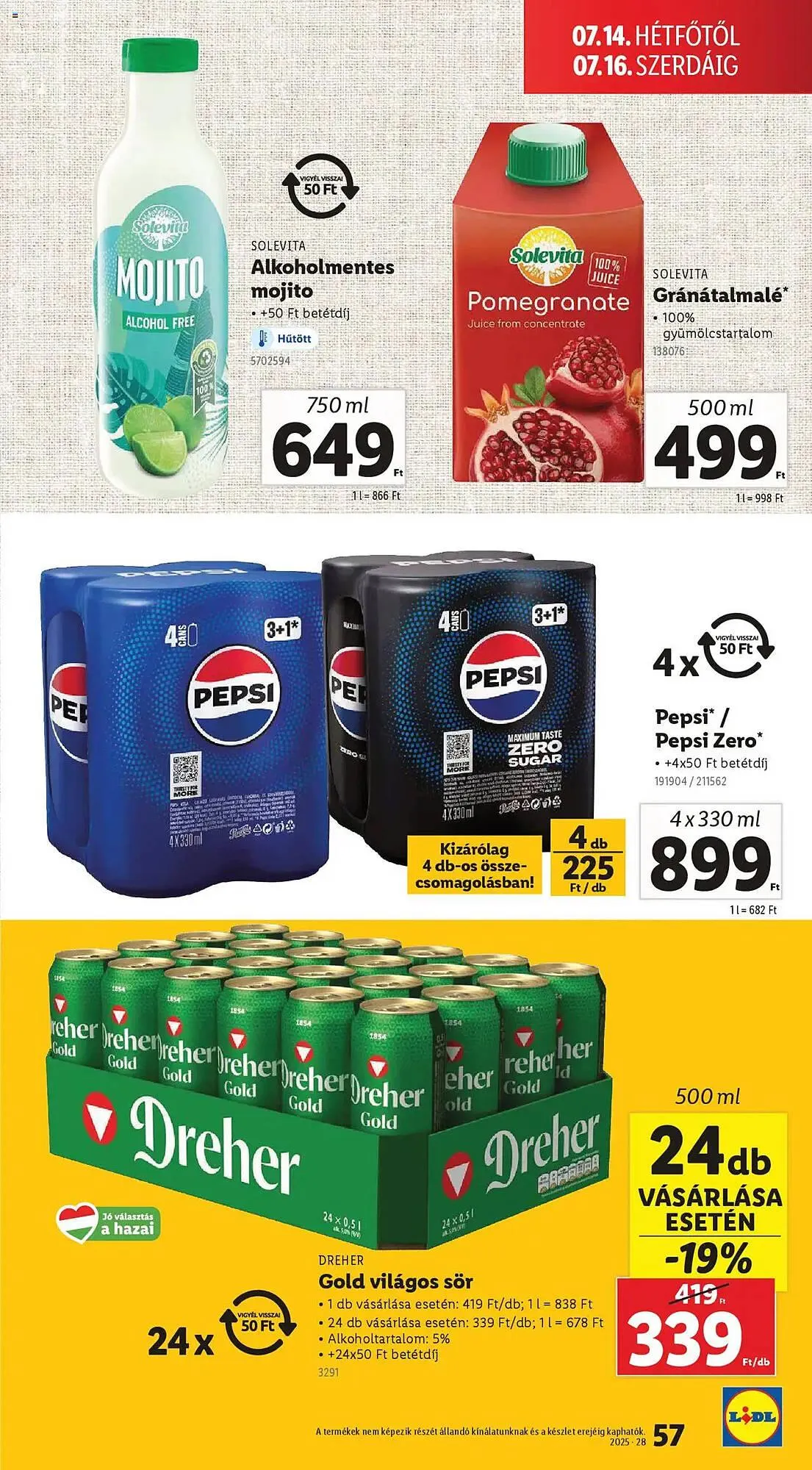 Katalógus Lidl akciós újság július 10.-tól július 16.-ig 2025. - Oldal 57