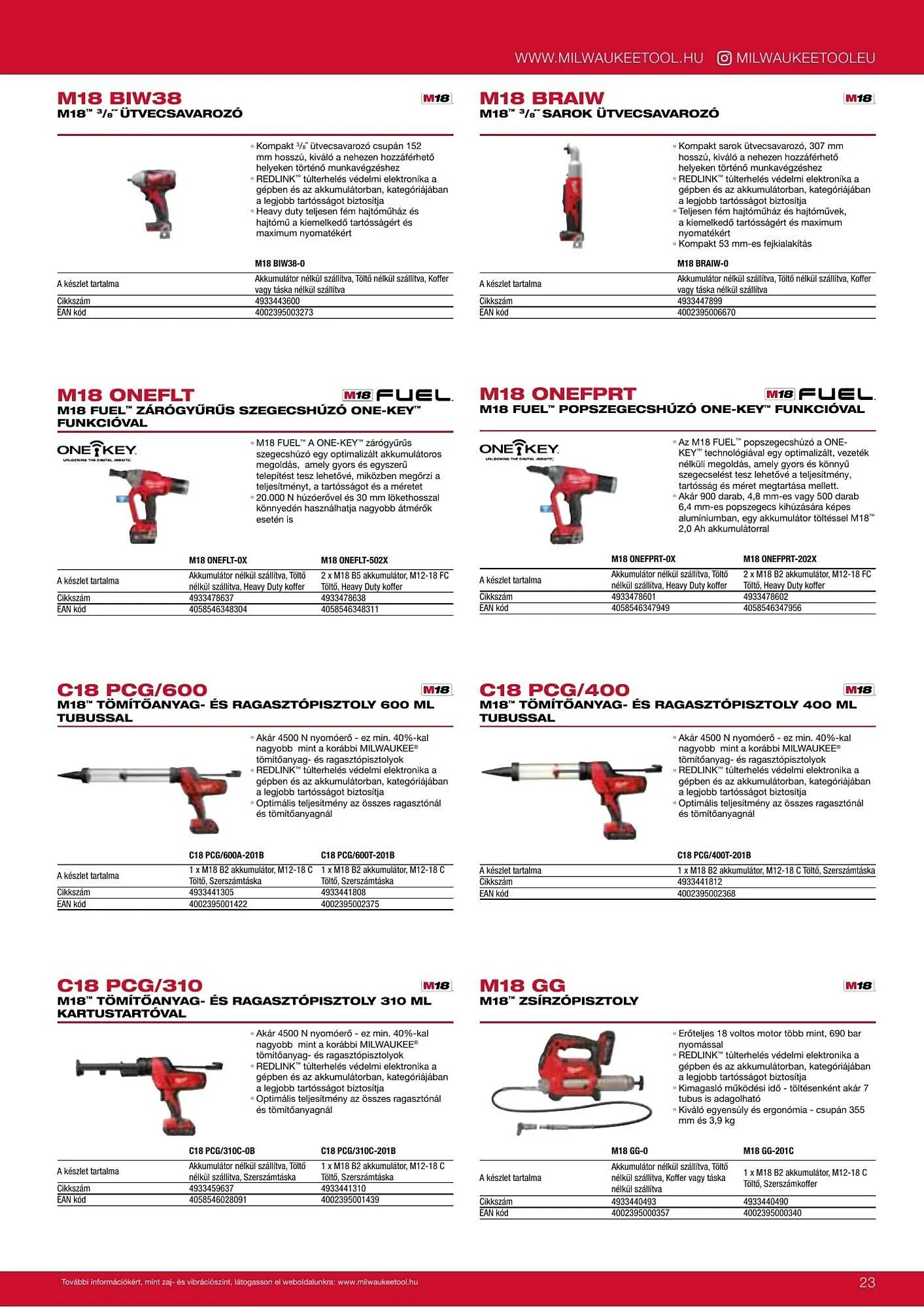 Katalógus Milwaukeetool akciós újság augusztus 14.-tól december 31.-ig 2025. - Oldal 23
