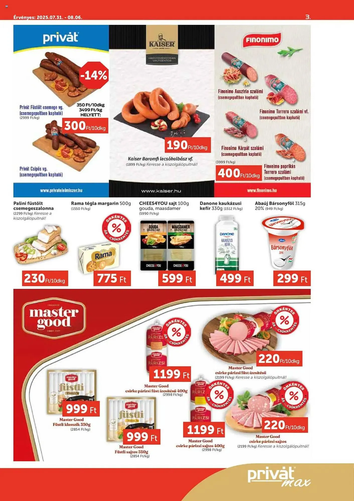 Katalógus PRIVÁT akciós újság július 31.-tól augusztus 6.-ig 2025. - Oldal 3