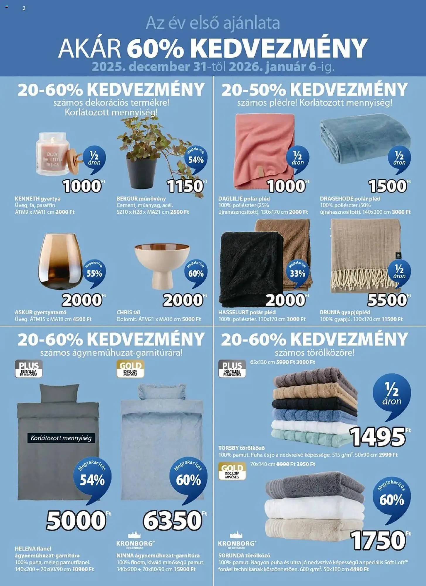 Katalógus JYSK akciós újság december 31.-tól február 1.-ig 2026. - Oldal 2