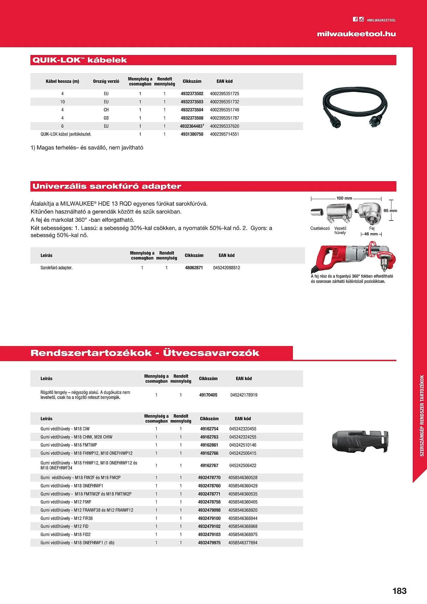 Katalógus Milwaukeetool akciós újság augusztus 14.-tól december 31.-ig 2024. - Oldal 183