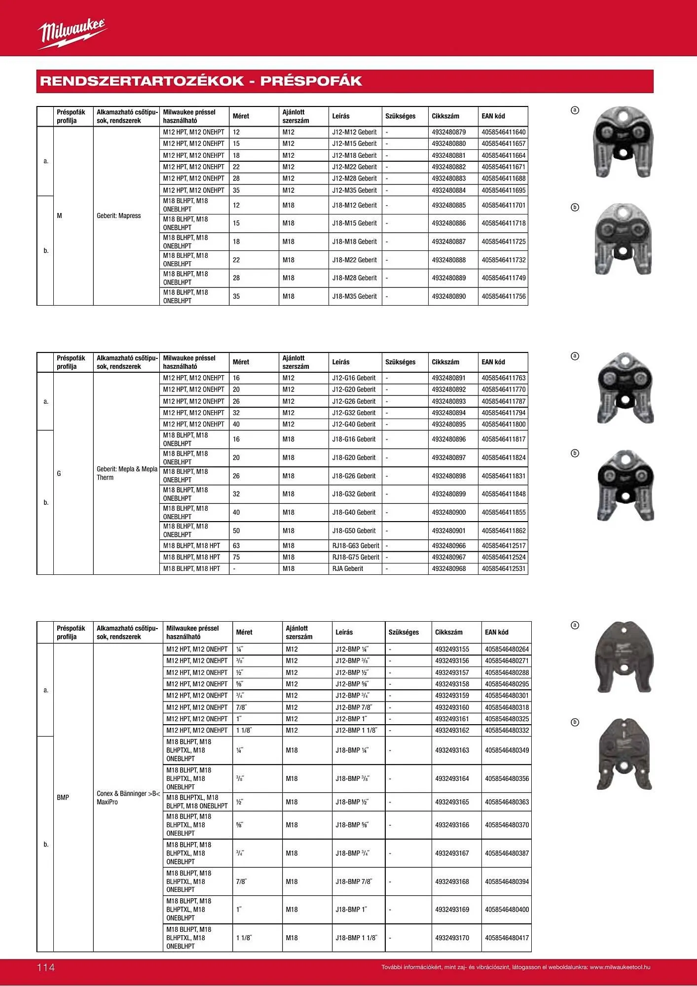 Katalógus Milwaukee akciós újság szeptember 16.-tól december 31.-ig 2026. - Oldal 114