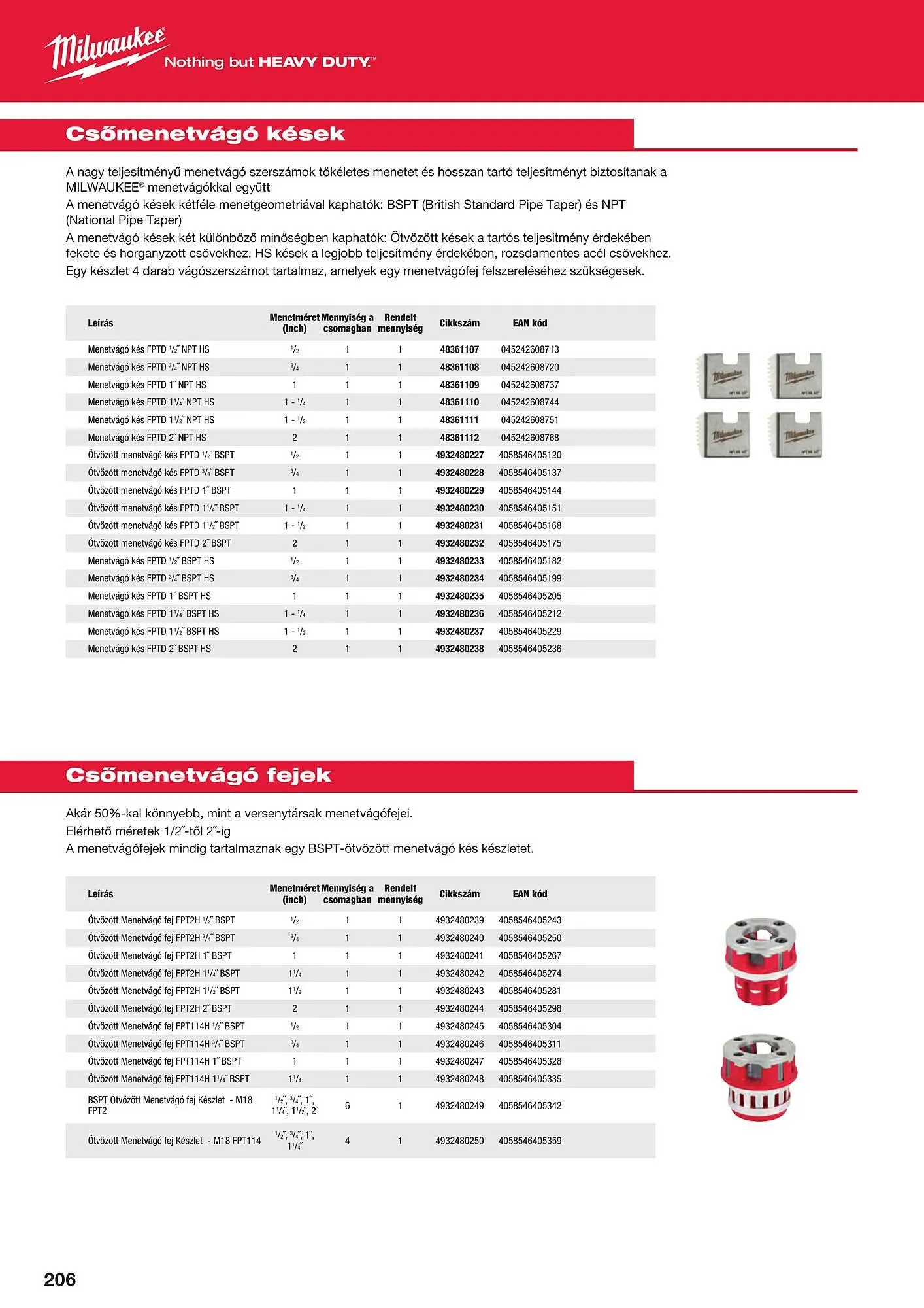Katalógus Milwaukeetool akciós újság augusztus 14.-tól december 31.-ig 2024. - Oldal 206