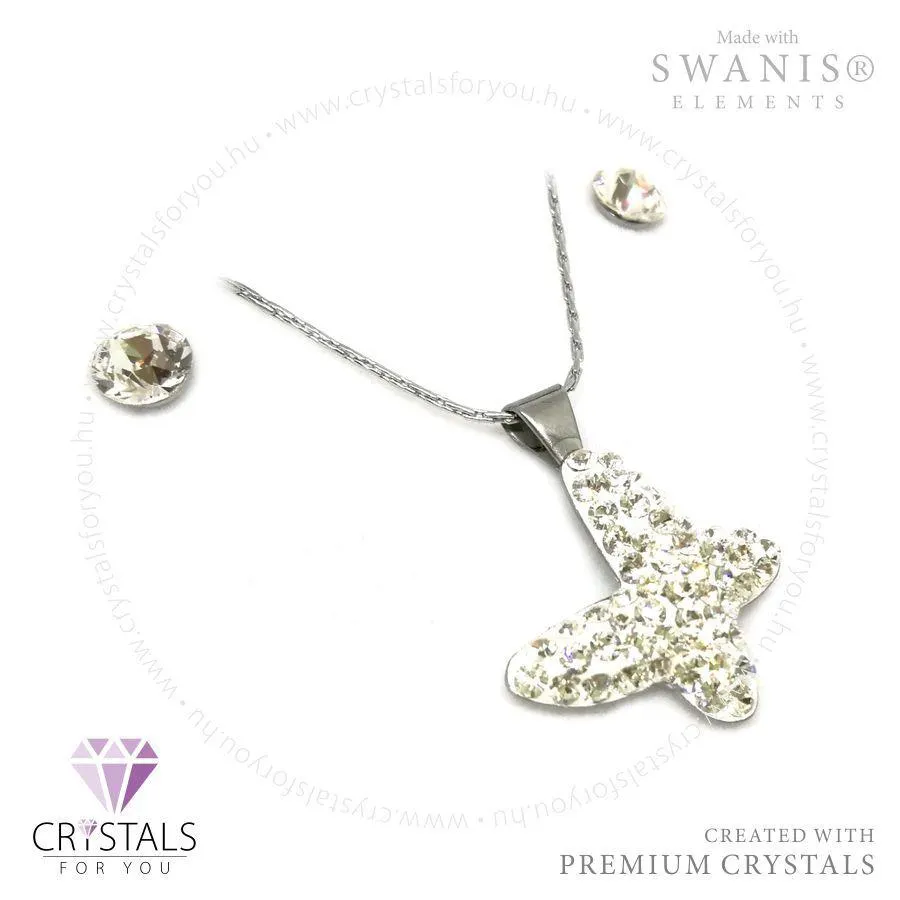 Sok köves pillangó szett Swanis® prémium kristállyal díszítve