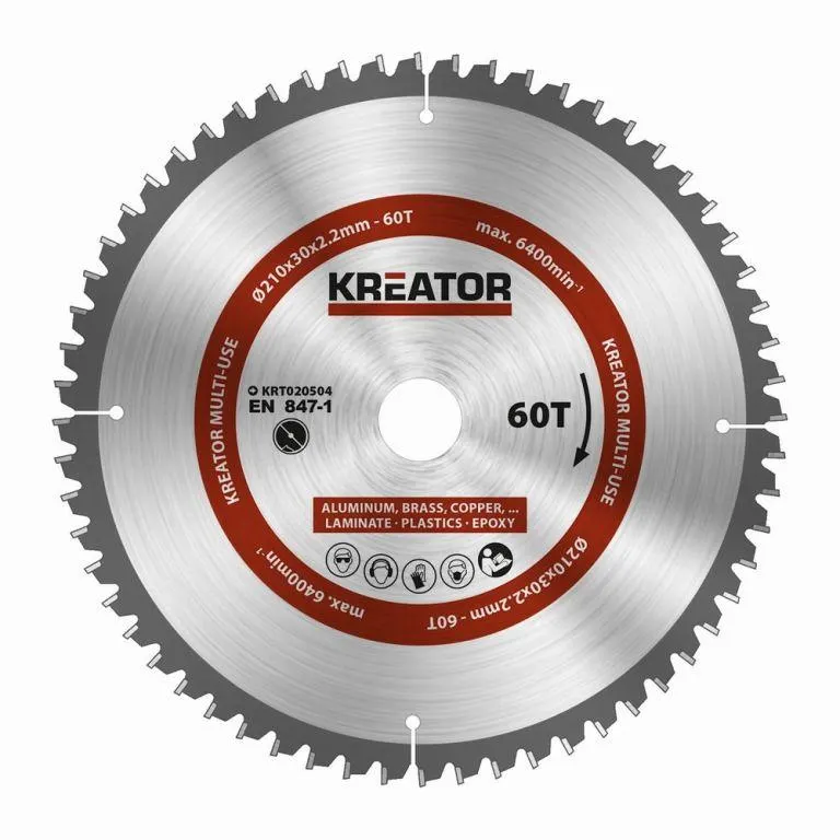Kreator Fűrésztárcsa 210 mm 60T