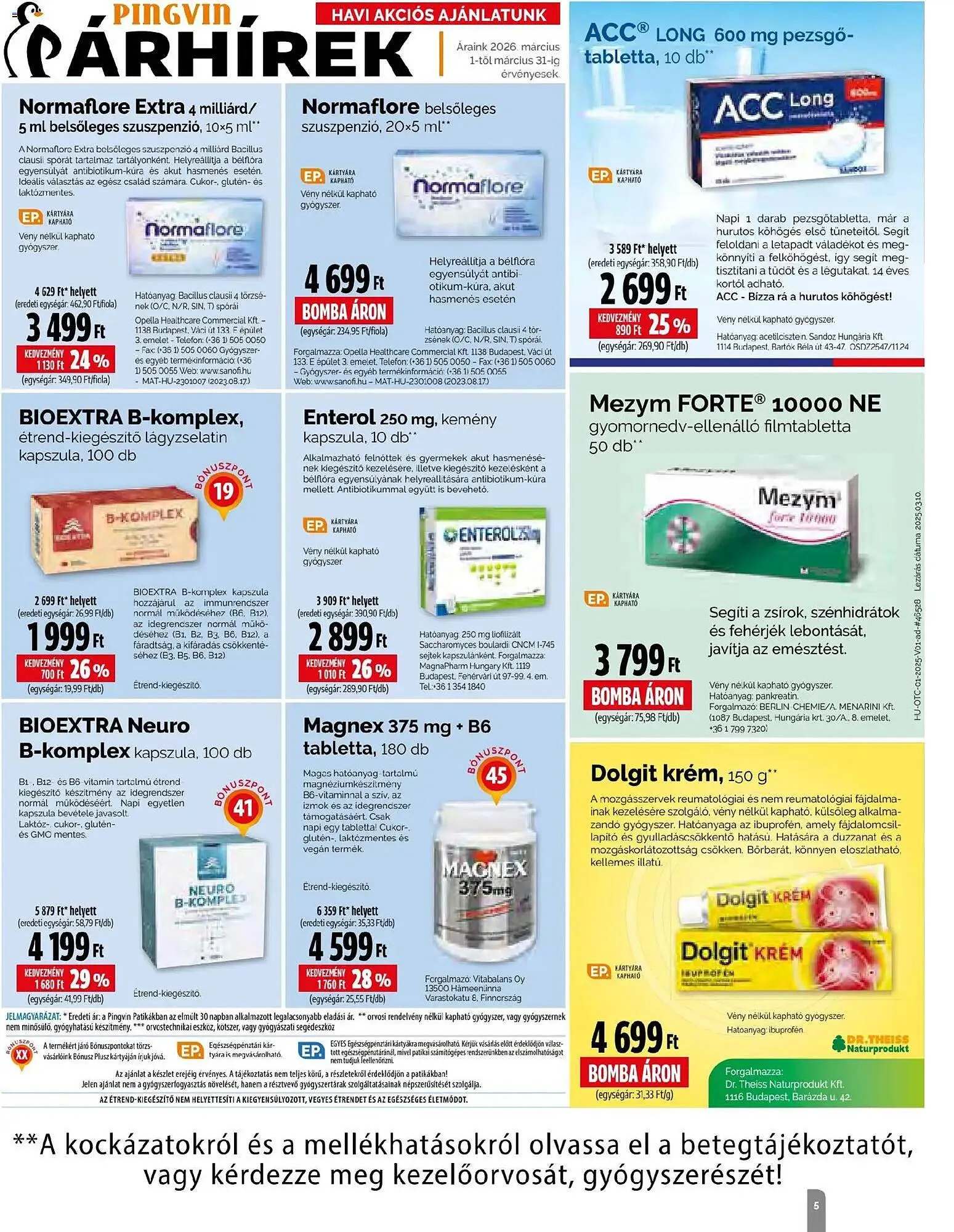 Katalógus Pingvin Patika akciós újság március 1.-tól március 31.-ig 2026. - Oldal 5