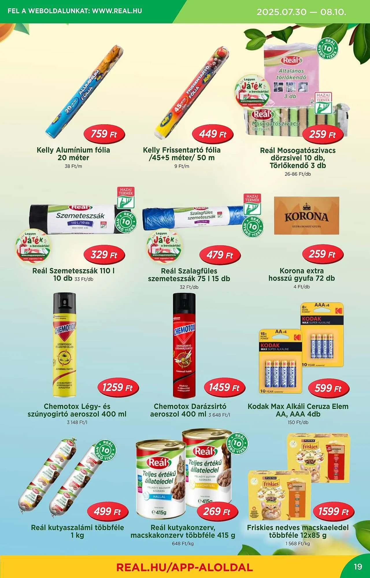 Katalógus Real akciós újság július 30.-tól augusztus 10.-ig 2025. - Oldal 19
