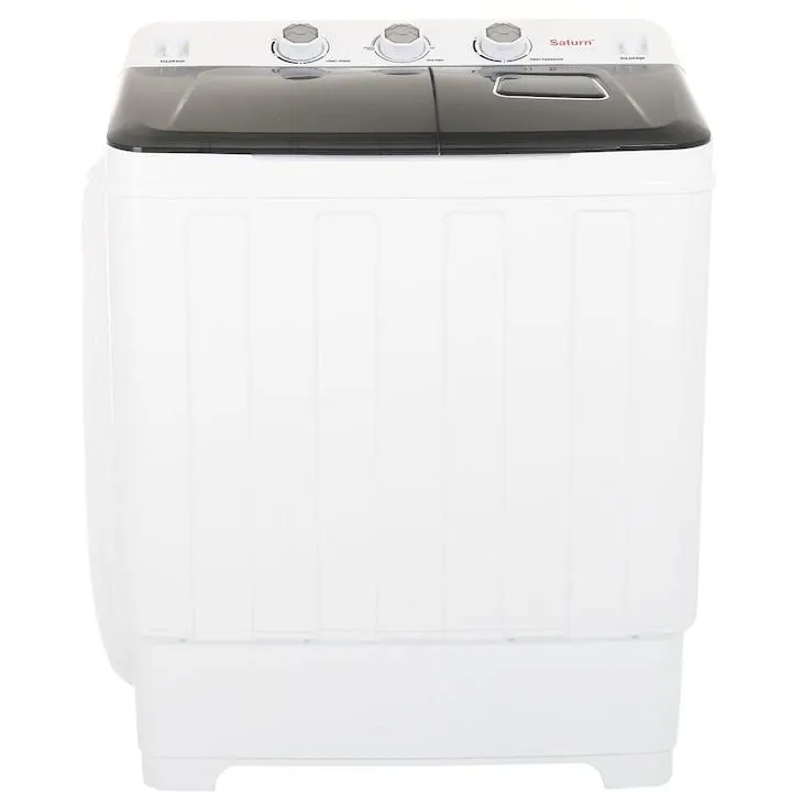 Saturn ST-WM0626 Szürke Mosógép, 360W, Maximális töltet: 7 kg, 2 mosási mód, Mosási időzítő: 15 perc