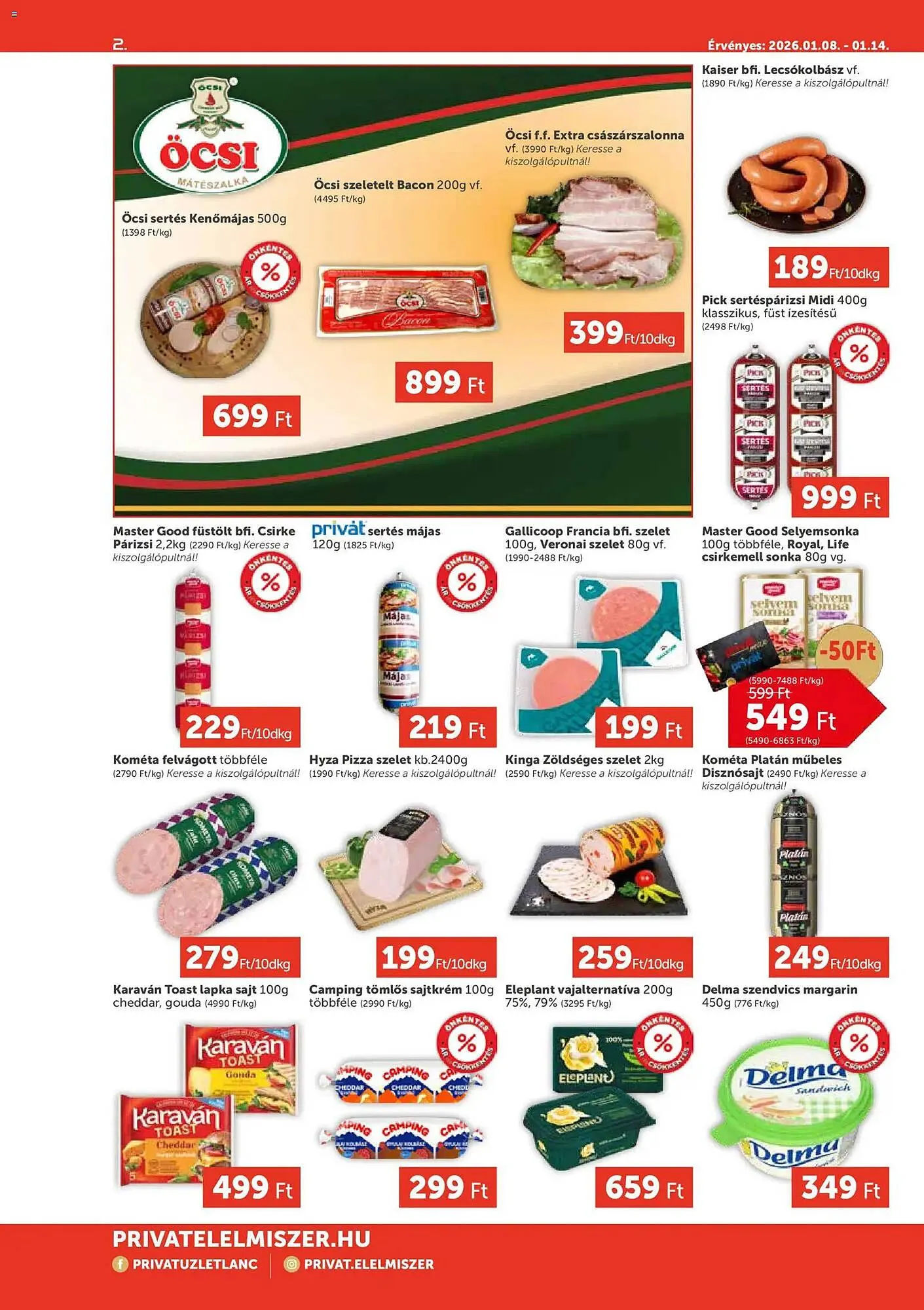 Katalógus PRIVÁT akciós újság január 8.-tól január 14.-ig 2026. - Oldal 2