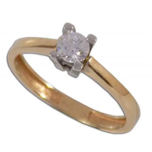 Arany eljegyzési gyűrű sárga aranyból